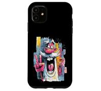 Carcasa para iPhone 11 Cara gráfica Divertida de Carpintero con Graffiti Pop