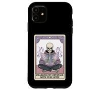 Carcasa para iPhone 11 Cargando mis Cristales con la Carta del Tarot Esqueleto de rencor Puro
