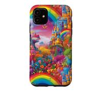 Carcasa para iPhone 11 Castillo Rainbow Fairytale Magical Princess Design
