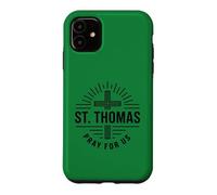 Carcasa para iPhone 11 Católico Santo Tomás Oración por Nosotros Oración Cristiana