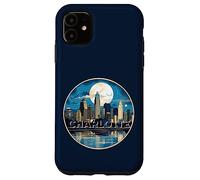 Carcasa para iPhone 11 Centro de Charlotte Moonlight Carolina del Norte Horizonte NC