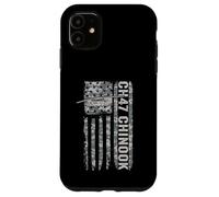 Carcasa para iPhone 11 CH-47 Chinook Helicóptero Bandera Estadounidense Camo Chinook