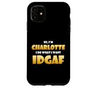 Carcasa para iPhone 11 Charlotte Costume Idgaf Meme Funny Char Costume Charlottes