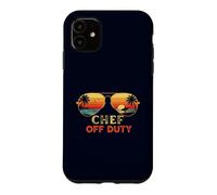 Carcasa para iPhone 11 Chef Off Duty Cool Sunset Beach Gafas de Sol Cocinar