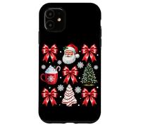 Carcasa para iPhone 11 Chocolate Caliente con Lazos de Papá Noel