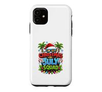 Carcasa para iPhone 11 Christmas July Squad Summer Santa Hat Sunglasses Palm Tree