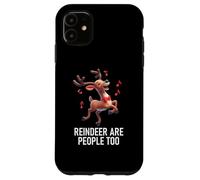 Carcasa para iPhone 11 Christmas Xmas Reindeer Are People Too Funny Dancer