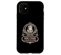 Carcasa para iPhone 11 Cita de Teología Reformada Martin Luther Here I Stand