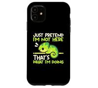 Carcasa para iPhone 11 Cita Divertida de «Chameleon Not Here» sobre un Animal para Antisocial