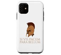 Carcasa para iPhone 11 Cita Latina - Si Vis Pacem para Bellum - Casco Espartano