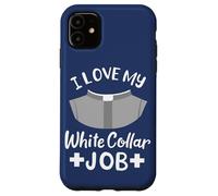 Carcasa para iPhone 11 Cita Pastor I Love My White Collar Job Christian Believer