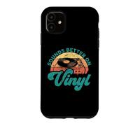 Carcasa para iPhone 11 Citas Divertidas de Discos de Vinilo suenan Mejor en Vinilo