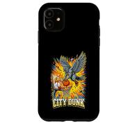 Carcasa para iPhone 11 City Dunk Pigeon Baloncesto Slam Funny Bird
