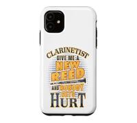Carcasa para iPhone 11 Clarinetista Dame una caña Nueva y Nadie se lastima Humor