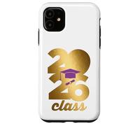 Carcasa para iPhone 11 Class of 2026 Graduation Golden Numbers Cap Diploma