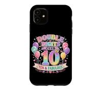 Carcasa para iPhone 11 Club Ten de Dos dígitos y un Fabuloso arcoíris gráfico en Colores Pastel