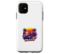 Carcasa para iPhone 11 Coastal Fox Night Drive Retro Atardecer
