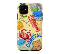 Carcasa para iPhone 11 Coastal Lighthouse Sailboat Ocean Sunset Scenic Artwork