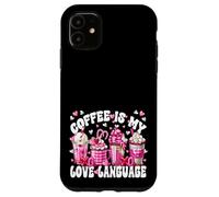 Carcasa para iPhone 11 Coffee Is My Love Funny Language For Women Valentines Latte