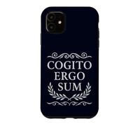 Carcasa para iPhone 11 Cogito Ergo Sum Filosofía Latina Creo Que por lo Tanto Soy