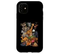 Carcasa para iPhone 11 Collage de Personajes Ultimate Wild Animal Kingdom