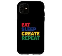 Carcasa para iPhone 11 Comer Dormir Crear Repetir