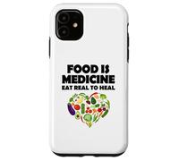 Carcasa para iPhone 11 Comida Medicina Come Real para Sanar Vegano