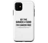 Carcasa para iPhone 11 Conciencia sobre el Melanoma Soy una fe Cristiana Libre de cáncer de Melanoma