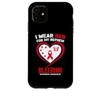 Carcasa para iPhone 11 Concienciación sobre trastornos sangrantes I Wear Red for My Nephew