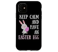 Carcasa para iPhone 11 Conejito de Pascua Keep Calm and Have a Easter Egg
