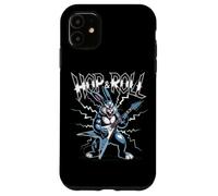 Carcasa para iPhone 11 Conejo de Guitarra eléctrica Hop and Roll Heavy Metal Easter Bunny