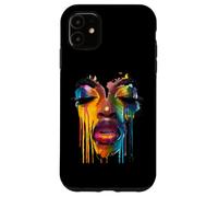 Carcasa para iPhone 11 Cool African Woman Afro Color Painted Face Juneteenth Vibes