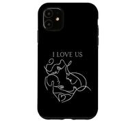 Carcasa para iPhone 11 Cool Line Art Familia Ilustración Amar Papá y Mamá Nos Aman