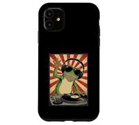 Carcasa para iPhone 11 Cool Retro Frog DJ Funny Frogs Music Hombres Mujeres niños