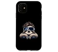 Carcasa para iPhone 11 Cool Sloth VR Gamer Cartoon Relajación