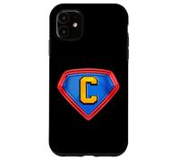 Carcasa para iPhone 11 Cool Super C Alphabet Cute Initial Monogram Letter C Graphic