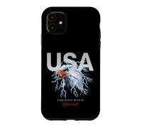 Carcasa para iPhone 11 Cool USA Eagle with Wild Quotes Illustration Graphic Designs
