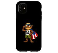 Carcasa para iPhone 11 Coqui Frog Puerto Rico Puerto Rican Flag Taino Boricua