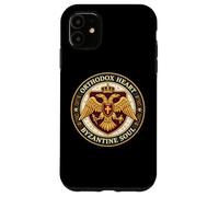 Carcasa para iPhone 11 Corazón Ortodoxo Alma Bizantina Cristiano Águila Bizancio