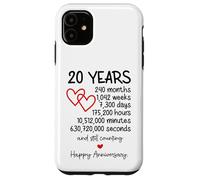 Carcasa para iPhone 11 Corazones entrelazados, símbolo de Amor, romántico, diseño Minimalista