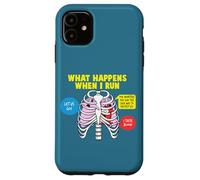 Carcasa para iPhone 11 Corredor What Happens When I Run Quote Jogging Funny Running