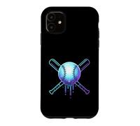 Carcasa para iPhone 11 Cosmic Drip Baseball Graphic Blue Vaporwave Aesthetic