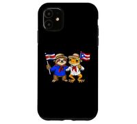 Carcasa para iPhone 11 Costa Rica Puerto Rico Raíces Bandera Costarricense