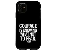 Carcasa para iPhone 11 Courage is Knowing What Platón con Texto en alemán de un filósofo