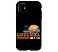 Carcasa para iPhone 11 Cozumel México Vintage Sunset Island