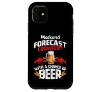 Carcasa para iPhone 11 Crawfish with a Chance of Beer Weekend Forecast Seafood Boil