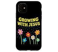 Carcasa para iPhone 11 Creciendo con Jesús Cita Inspiradora Cristiana Adoración
