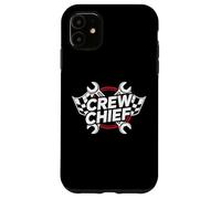 Carcasa para iPhone 11 Crew Chief Racing Pit Crew Wrenches Checkered Flag