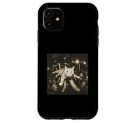 Carcasa para iPhone 11 Crowd Surfing Cat Meme Disco Party Cat Gang Night Club