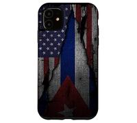 Carcasa para iPhone 11 Cuba American Roots Cuban USA Flag Black